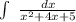 \int\ { \frac{dx}{x^2+4x+5}}