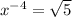 x^{-4}= \sqrt{5}