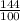 \frac{144}{100}