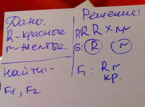 Утоматов ген r определяет окраску плодов. доминантный аллель r обеспечивает красную краску, а реуесс