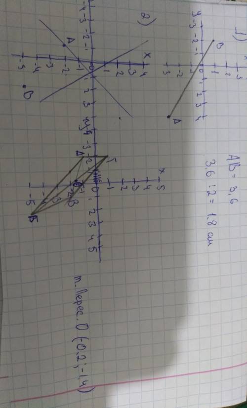 Иесли можно с объяснением как сделали? заранее за ! 1)найдите координаты середины отрезка ав, если а