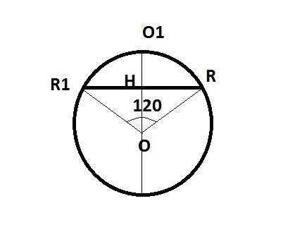 Высота шарового сегмента равна н, дуга в осевом сечении содержит 120° найдите площадь поверхности ша