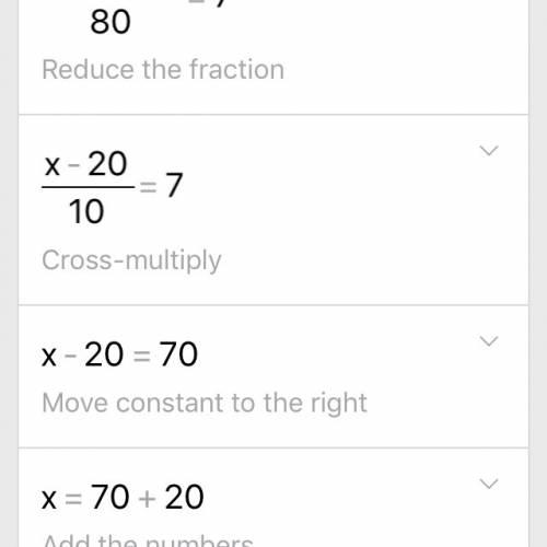 Решить 1)(2×x-120): 4=120 2)(8×x-160)÷80=7