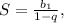 S= \frac{b_1}{1-q} ,