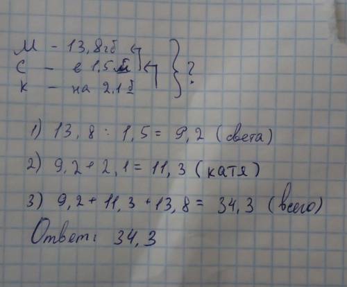 Маша за год обучения социальной сети потратят 13,8 гб трафика света в 1,5 раза меньше а катя на 2,1