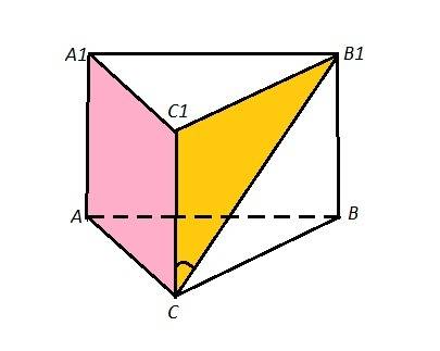 Abca1b1c1 - прямая призма треугольник abc - правильный ab = 1 bb1 = √2 надо найти угол (сb1, (aa1c))