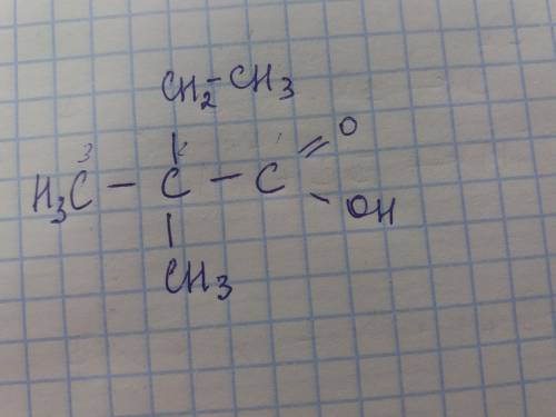 2метил2этилпропановая кислота составить структурную формулу