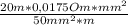 \frac{20m*0,0175Om*mm^2}{50mm^2*m}