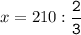 x=210:\tt\displaystyle\frac{2}{3}\\\\