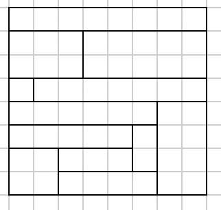 Дана клетчатая доска 8×8. ефим разрезал её по сторонам клеток на различные по форме прямоугольники.