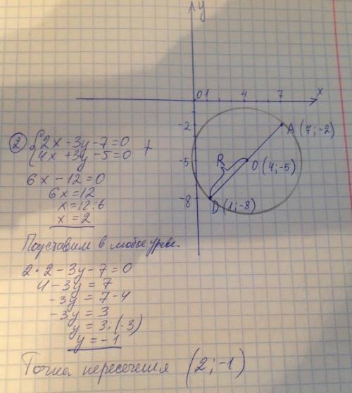 Вариант 1. с. р. «декартовы координаты» 1. точки а(7; -2) и d(1; -8) являются концами диаметра окруж