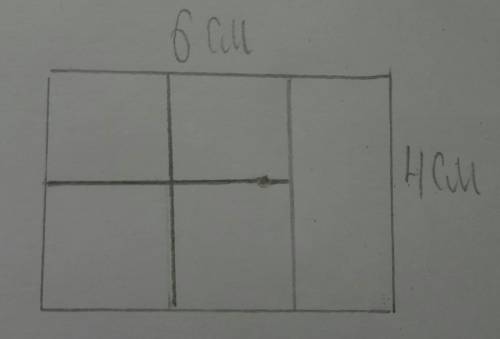 Начерти прямоугольник со сторонами 4 и 6 см проведи прямую линию так чтобы этот прямоугольник оказал