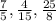 \frac{7}{5} , \frac{4}{15} , \frac{25}{8}