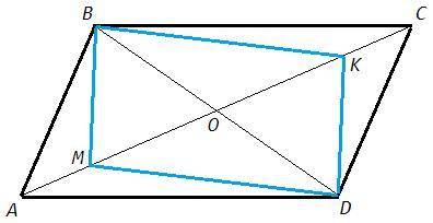61 если ! тут только 2 ! =-((1) на диагонали ac параллелограмма abcd обозначили точки m и k так, что