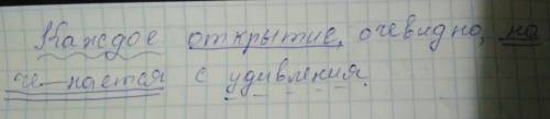 Каждое открытие,очевидно,начинается с удивления синтаксический разбор