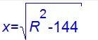 R^2=25+(17-x)^2 r^2=x^2+144 найдите r и х