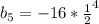 b_{5} = -16 * \frac{1}{2}^{4}