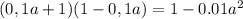 (0,1a+1)(1-0,1a) = 1 - 0.01a {}^{2}