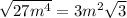 \sqrt{27m^4}=3m^2\sqrt{3}