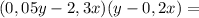 (0,05y-2,3x)(y-0,2x)=