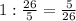 1: \frac{26}{5}= \frac{5}{26}