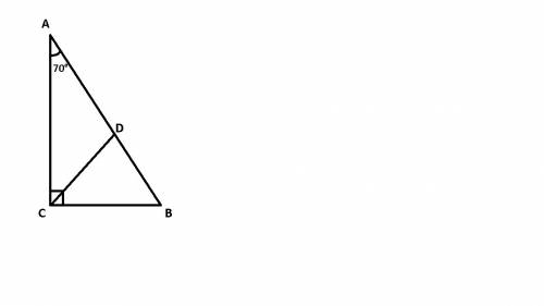 Утрикутнику авс кут с дорівнює 90°, кут а дорівнює 70°, сd-бісектриса. знайти кути трикутника всd.