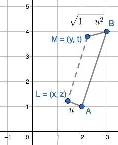 Найдите минимум функции f(x,y,z,t)=(x-y)^2+(z-t)^2 при условии (x-2)^2+(y-3)^2+(z-1)^2+(t-4)^2=1. вы