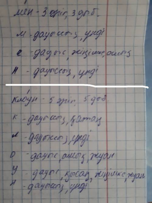 Нужно сделать фонетический разбор слов аю,көрдім,циркте,істейді,астанадағы,мен,клоун, бұл,жұмыс