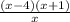 \frac{(x-4)(x+1)}{x}