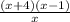 \frac{( x+4)(x-1)}{x}