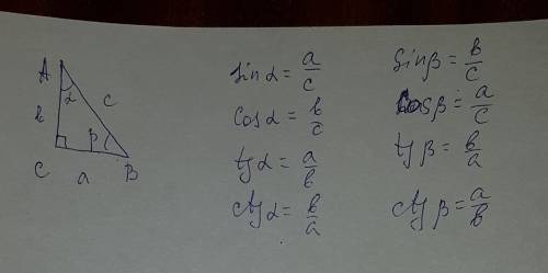 Буквами запишите отношение прямоугольного треугольника и зарисуйте. !