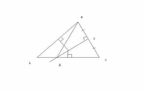 Серединный перпендикуляр к стороне вс треугольника abc пересекает сторону ас в точке d. найдите: a)