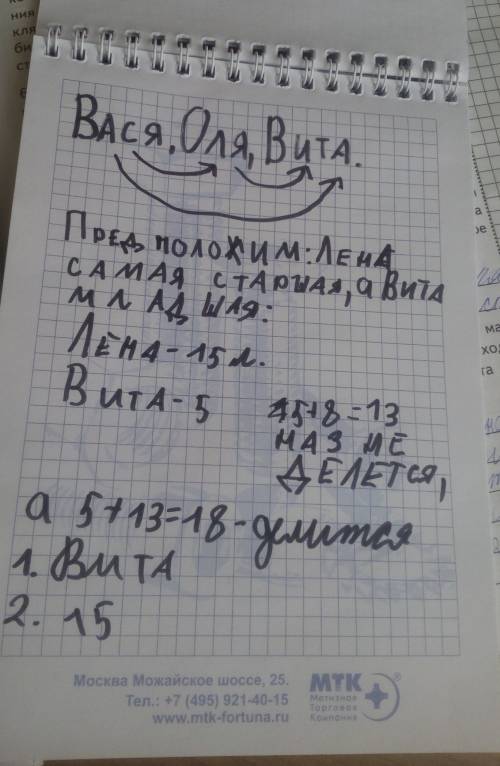 На площадке гуляют вася,оля,вита,лена . их возраст 15,8,5,13 лет. 1 девочка ходит в детский сад. вас