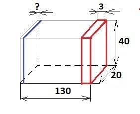 От деревянного бруска размером 20см х 40см х 130 см отпилили несколько дощечек размером 3см х 20см х