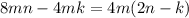 8mn-4mk=4m(2n-k)