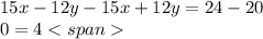 15x-12y-15x+12y=24-20 \\ 0=4