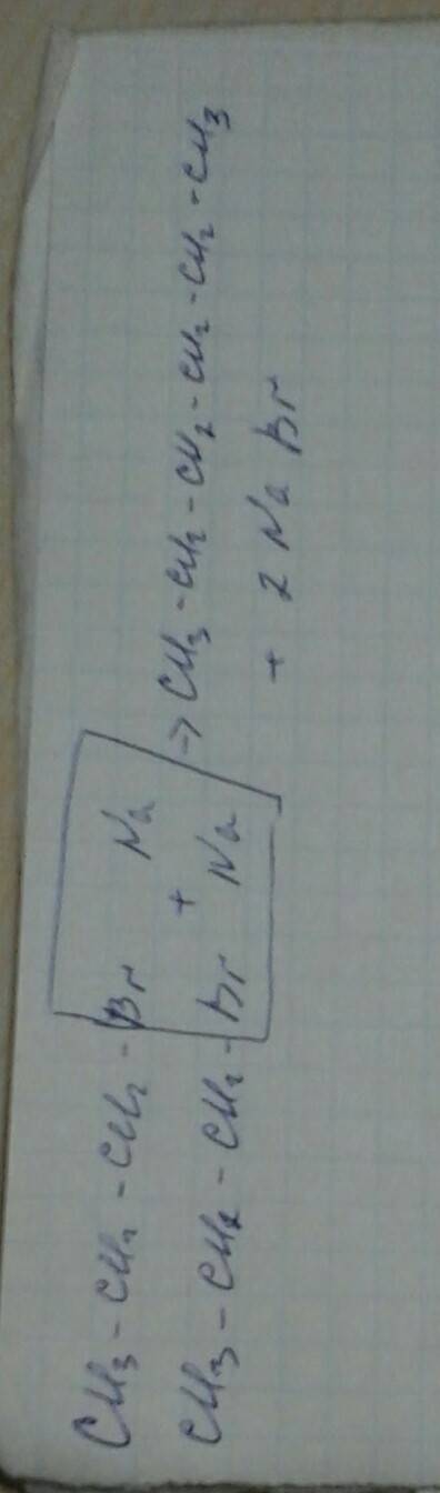 Ch3ch2ch2br + 2na = ch3ch2ch2ch2ch2ch3 + 2nabr почему именно такой ответ? почему не ch3ch2ch2ch3? не