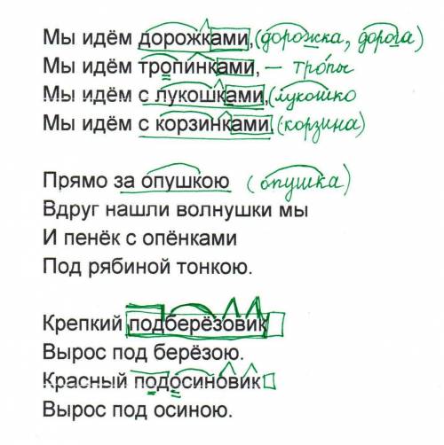 Устно объясните написание пропущенных орфограмм, подберите проверочные слова. мы идём дорожками, мы