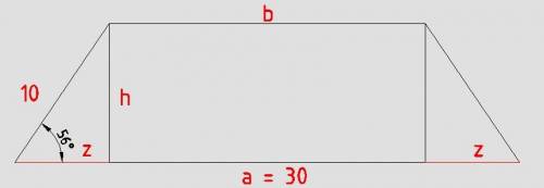 Найдите с точностью до 1 дм^{2} площадь равнобедренной трапеции в которой : а) большее основания рав