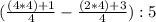 (\frac{(4*4)+1}{4}-\frac{(2*4)+3}{4}):5