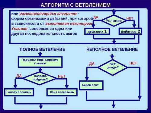 программирование алгоритмов с ветвлением? !