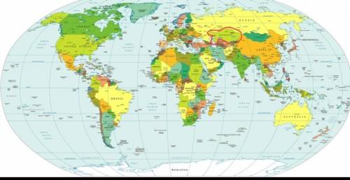 Государства на полетической карте мира. казахстан на карте мира.