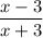 \dfrac{x-3}{x+3}