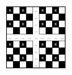 20 . решите ! на доске 50×50 стоит 625 королей не бьющих друг друга. какое наименьшее число королей