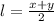 l = \frac{x+y}{2}