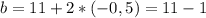 b=11+2*(-0,5)=11-1