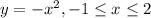 y=-x^2,-1 \leq x \leq 2 \\ \\