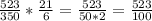 \frac{523}{350} * \frac{21}{6} = \frac{523}{50*2} = \frac{523}{100}