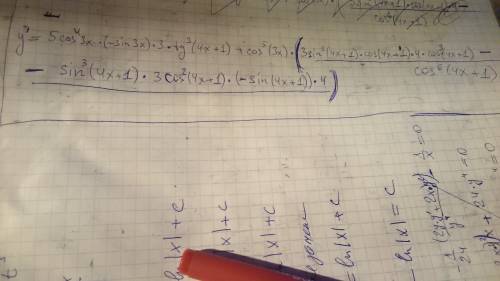 Найти производную от y=((cos(3*x))^5)*(tg(4*x+1)^3)