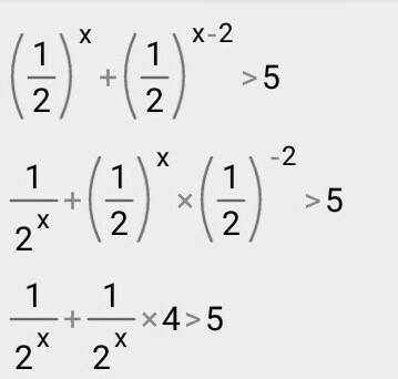 1) (1/2)^x+(1/2)^x-2> 5 2) (x+1)(x+3)^2/x+4